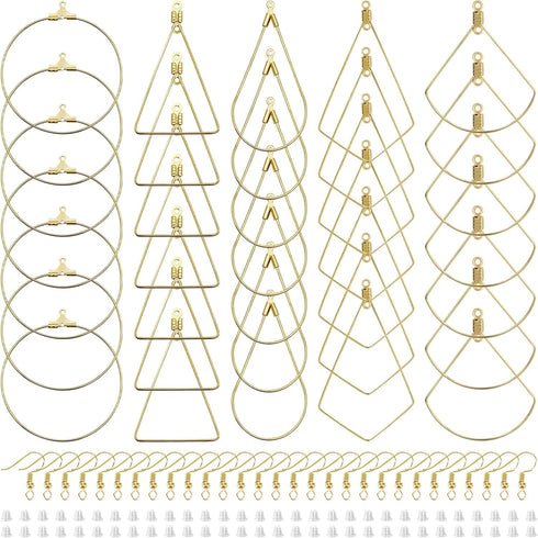 280PCS Beading Hoop Earrings for Jewelry Making Beading Earring Findings Beading Earring Component Accessories 100PCS Beading Earring Hooks Silico...