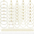 280PCS Beading Hoop Earrings for Jewelry Making Beading Earring Findings Beading Earring Component Accessories 100PCS Beading Earring Hooks Silico...