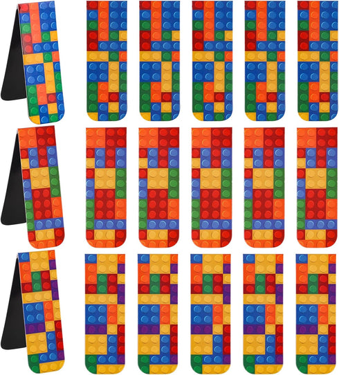 48 Pcs Magnetic Bookmarks Building Block Magnetic Bookmark for Kids Women Magnetic Page Clip for Teacher Student Classroom Office Supplies Reading...