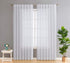 HLC.ME Lauren Semi Sheer Light Filtering Transparent Pocket Top & Back Tab Lightweight Short Window Curtains Drapery Panels Bedroom & Living Room,...