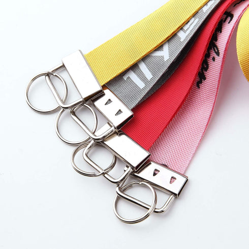 50 Sets Key Fob Hardware Key Fob Keychain Wristlet with Split Ring 1.25 Inch...