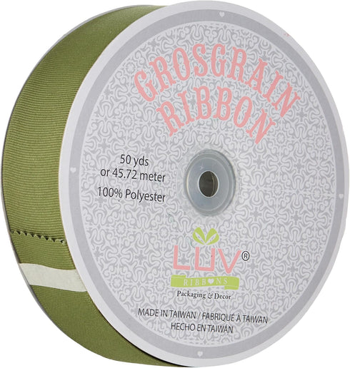 Creative Ideas Solid Grosgrain Ribbon, 1-1/2-Inch by 50-Yard, Moss Green...