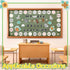 Ctosree 134 Pcs Safari We are Wild about Learning Bulletin Board Set with Sweet Leaf Flower Wood Bead Animals Cutouts Boho Neutral Classroom Bulle...