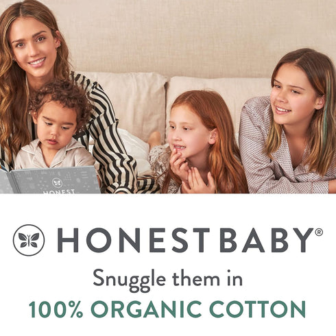 HonestBaby Organic Cotton Matelasse Reversible Receiving Blanket, Pink, One Size...