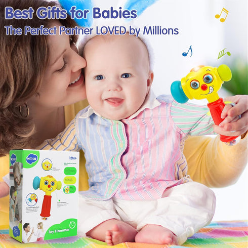HOLA Toys for 1 Year Old Boy Birthday Gift - Hammer Baby Toys 12-18 Months, Musical 1 Year Old Toys with Light Flashing, Toys for 1 + Year Old Boy...