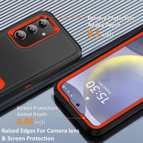 BaHaHoues for Samsung Galaxy S24 Case, Samsung S24 Phone Case with Built in Kickstand, Shockproof/Dustproof/Drop Proof Military Grade Protective C...