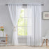 Home Brilliant White Sheer Curtains 63 inch Length Rod Pocket Drape for Dinning Room Window Treatment Panels for Living Room, 54" Width x 63" Leng...
