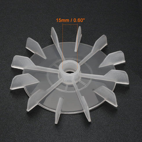 uxcell Motor Fan Blade 120mmx15mm Round Shape Bore White Engineering Plastic with 12 Vanes...