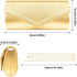 Larcenciel Women's Evening Handbags, Fashion PU Leather Envelope Clutch Purse w/Chain for Date Night Wedding Cocktail Party...