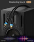 BlueRigger RCA Audio Subwoofer Cable (10FT, Dual Shielded with Gold Plated RCA to RCA Connectors) – for Subwoofer, Amplifier, Home Theater...