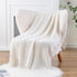 BATTILO HOME Cream Throw Blanket for Couch, Bedroom Decor Boho Throw Blanket, Decorative White Blanket Throw for Sofa Living Room, 50"x60"...