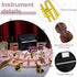 24 Pieces Dollhouse Musical Instruments Miniature Violin Piano Trumpet Saxophone Electric Guitar Tiny Instruments Set for Mini House Musical Room ...