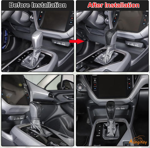 Car Gear Shifter Head Cover Compatible with Subaru Crosstrek 2023 2024 Center Console Shifter Gear Hand Brake Trim Cover Automatic Gear Shift Knob...