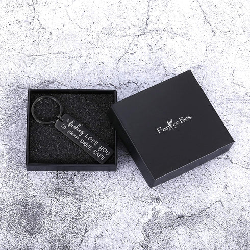 Birthday Anniversary Keychain Gift for Men Husband Fathers Day from Wife Girlfriend Boyfriend Drive Safe Keychain for Son Daughter Dad Friends Val...