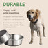 2 Pack Stainless Steel Dog Bowls, Premium Metal Dog Bowls with Non Slip Rubber Bottom, Dishwasher Safe, Easy to Clean, 4 Cup, Gray Bottom...