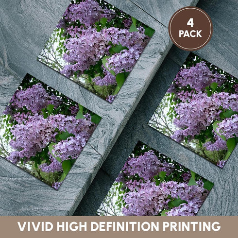 3dRose cst_3139_3 Lilac-Ceramic Tile Coasters, Set of 4...