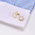 Octagon Mother of Pearl Men Cufflinks with Gift Box Silver Gold Plated Cufflinks for Men Wedding Tuxedo Shirt Party Birthday Anniversary Dress...