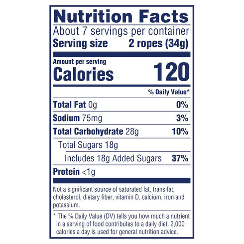 SweeTARTS Ropes, Candy, Twisted Rainbow Punch, Soft and Chewy, 9 oz...