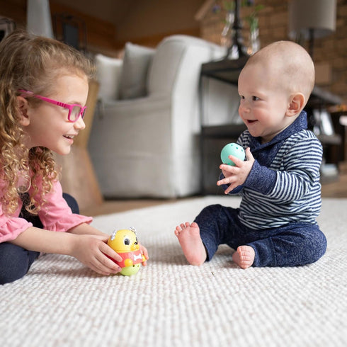Lamaze Crawl & Chase Pug Ball Popper Toy - Includes Pug Ball Popper and 2 Baby Ball Toys - Baby Tummy Time and Crawling Toys - Baby Gifts for Ages...