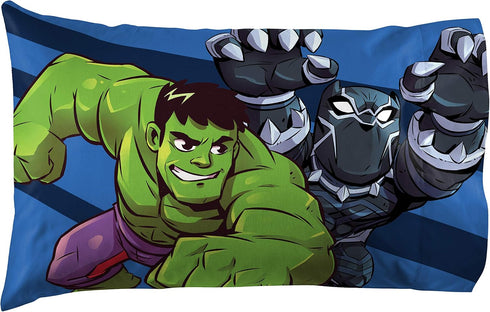 Jay Franco Marvel Super Hero Adventures Charge 1 Pack Pillowcase - Double-Sided Kids Super Soft Bedding - Features The Avengers...