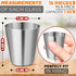 Metal Reusable Shot Glasses 30ml/1oz - 15 Pcs Stainless Steel Shot Glasses Unbreakable, Stylish Design, Good for Whiskey, Vodka, Tequila, Coffee –...
