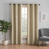 eclipse Microfiber Total Privacy Blackout Thermal Grommet Window Curtain for Bedroom (1 Panel), 42 in x 84 in, Beige...