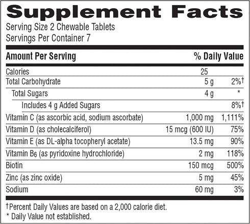 Emergen-C Immune+ Chewables 1000mg Vitamin C Tablet, with Vitamin D, Immune Support Dietary Supplement for Immunity, Orange Blast Flavor - 14 Coun...