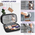 NUBILY Makeup Bag Waterproof Cosmetic Bag Travel Makeup Bag Double Layer Makeup Organizer Bag Large Cosmetic Travel Bag Portable Make Up Bag for W...