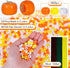 Whaline 1000Pcs Fall Pony Beads with 100Pcs Chenille Stems Pipe Cleaners 3 Colors Autumn Craft Beads Plastic Beads for DIY Craft Necklace Bracelet...
