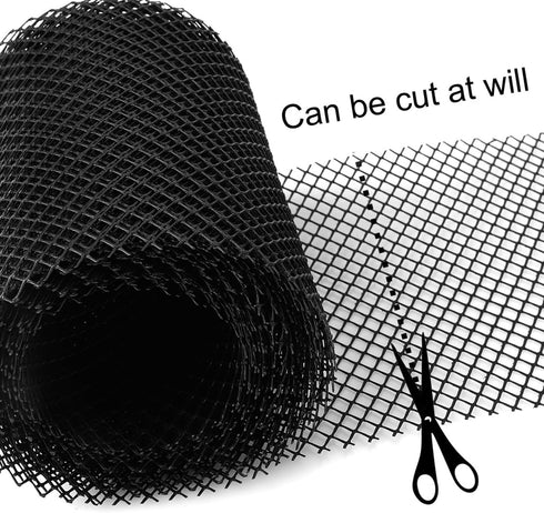 Gutter Guard, 2 Pack Total 6.3" Wide 40' Long DIY Leaf Guard Mesh Filter Protector from Leaves and Branches...