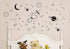 A37 Black Space Themed Room Decor - Rocket & Ship Wall Decals for Baby Boys Nursery...