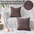 Home Brilliant Pillow Covers 12x20 Set of 2 Rectangular Throw Pillows Textured Chenille Velvet Pillow Covers for Bed, Brown, 12 x 20 inch, 30x50 c...