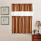 Waverly Traditions Stripe Ensemble Rod Pocket Cafe Tier and Valance Set for Windows in Kitchen or Bathroom, Double Panel, 52" x 36", Crimson...