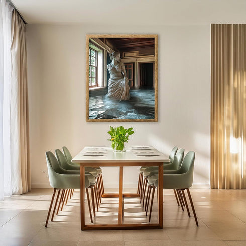 Posterizer 1 pcs-horror abstract art-ghost woman in the house-Gothic Art-Fantasy & Fiction Art-Gift for Men Women Entrepreneur Teens - unframed wa...