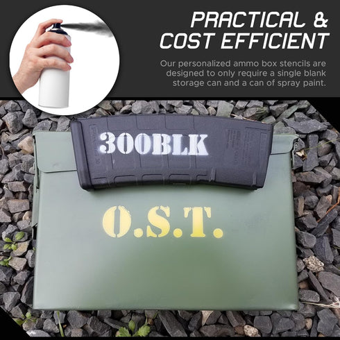 OST Ammo Can Stencils | Personalized Ammo Box | Ammo Can Organizer | Ammo Can Labels Assorted | Ammo Organizer | Ammo Crate Storage Box Organizer ...