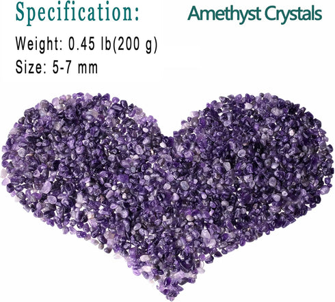 MAIBAOTA Natural Amethyst Crystal Quartz Rocks Chips Vase Filler Rocks for Succulent Plant Small Fish Tank Aquarium Gravel Decorative Pebbles Ston...
