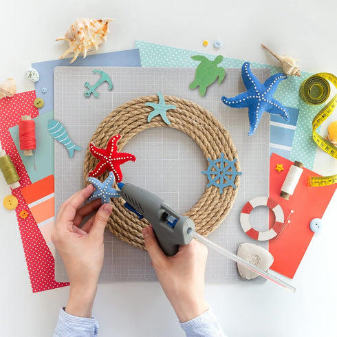 Coastal Cruise Ship Miniature Beach Themed Craft Wood Cutout Starfish, Sea Turtle, Sea Ring, Captain Wheel and Fish Small Wood Nautical Marine Cut...