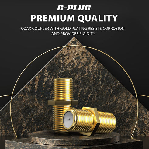 G-PLUG F81 Coaxial Cable Connectors - Exceptional Signal Quality and Durability for Uninterrupted Connectivity...
