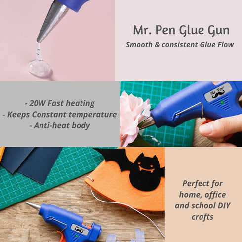 Mr. Pen Hot Glue Gun Kit - Glue Gun with 10 Glue Sticks, Mini Craft Glue Gun Set...
