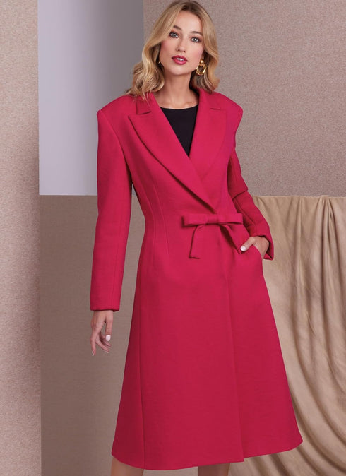 Vogue Misses' Lined Coats Sewing Pattern Packet, Sizes 18-20-22-24-26, Multicolor...