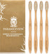 Paramexview® Natural Bamboo Toothbrushes Set of 4 | BPA-Free Medium Bristles, Eco-Friendly | Biodegradable Handle, Charcoal Infused and Organic Ba...