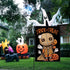 Halloween Trick or Treat Sam Small Decorative Garden Flag, Spooky Ghost Jack O Lantern Pumpkin Black Yard Lawn Outside Decor, Funny Holiday Burlap...