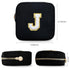 HBselect Graduation Gifts for Her Small Makeup Bag Personalized Initial Letter Mini Makeup Bags Nylon Chenille Letter Patch Cosmetic Bag Cute Wate...