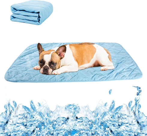 DELIFUR Cat Cooling Blanket - Lightweight Pet Cooling Blanket Bed Cover for Summer Self Cooling Mat for Small Dogs Throw Blanket for Kennel Sofa C...