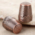 Mtsooning 2PCS Metal Thimble Sewing, Antique Fingertip Sewing Protector,Red Bronze Finger Shield Ring for Pin Needles Shield Quilting Craft Access...