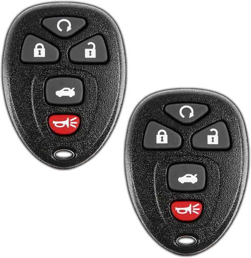 2X KeylessOption Key Fob Replacement for 2015 2006 2007 2008 2009 2010 2011 2012 2013 Buick Lucerne Cadillac DTS Chevrolet Chevy Impala Monte Carl...