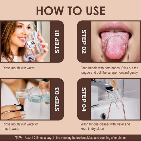 TruLife Tongue Scraper For Adults (2 Pack), Tongue Cleaner for Oral Care & Hygiene, Metal Tongue Scraper, Reduce Bad Breath (Travel Cases Included...