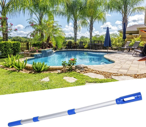 Swimming Pool Pole, High Hardness from 17.5in to 34.6in Extension Swimming Pool Pole for Pool Skimming Net Rake Brush...