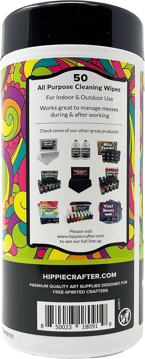 Paint & Art Wipes Paint Remover Wipes Cleaner Epoxy Glue Stains Latex, Acrylic Hand Cleaner and Plastic, Metal or Wood Surfaces, Floors, Brushes, ...