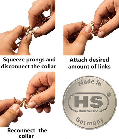 Herm Sprenger - Curogan Additional Prong Links for Herm Sprenger Ultra-Plus Dog Training Collar - for Small Medium Large Dogs - Made in Germany (2...